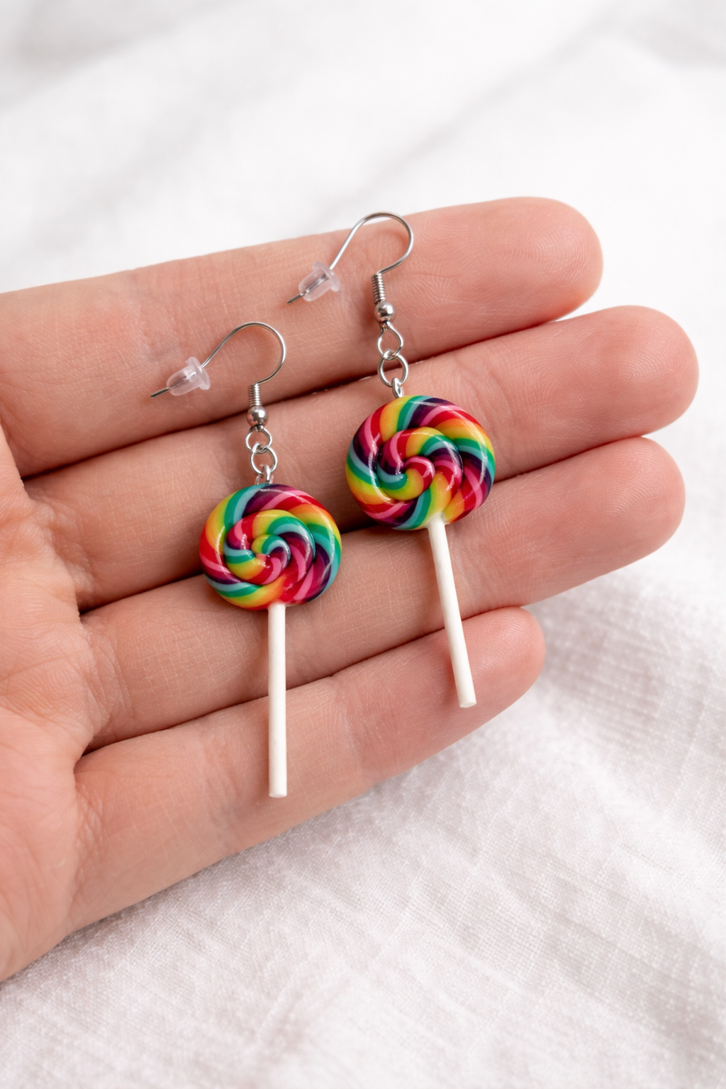 Rainbow Lollipop Earrings