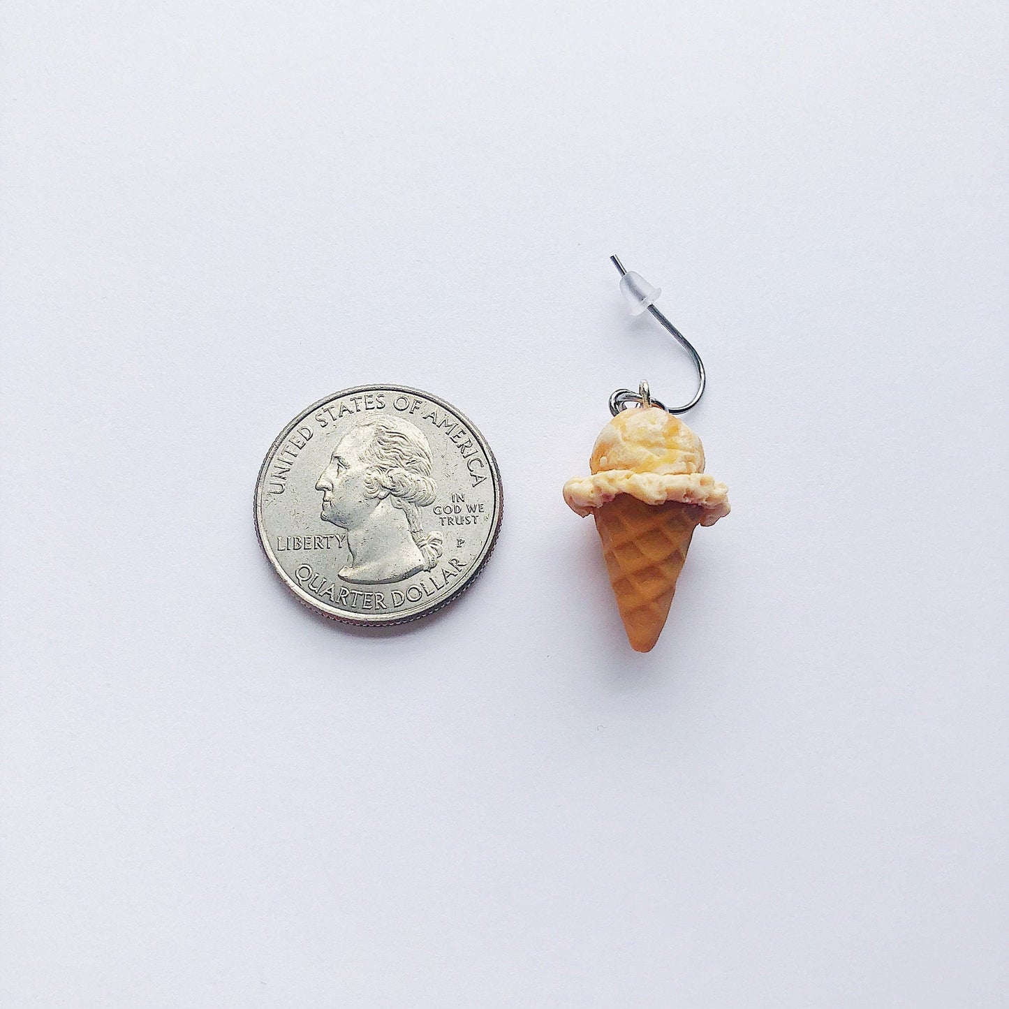 Caramel Swirl Ice Cream Earrings