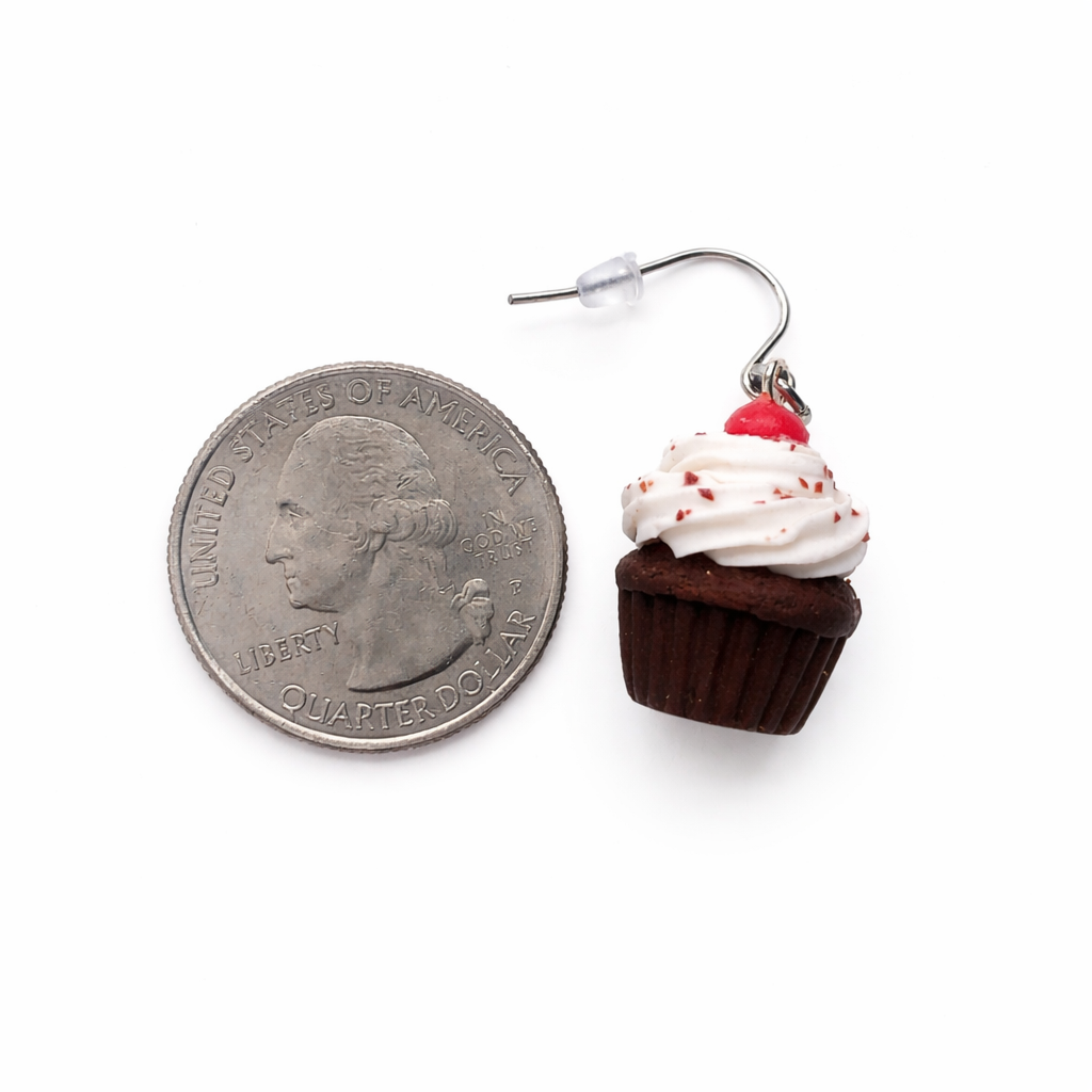Black Forest Cupcake Earrings