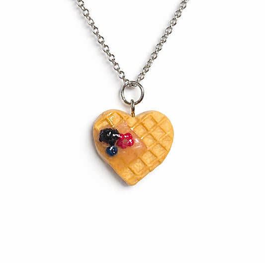 Berry Heart Waffle Necklace