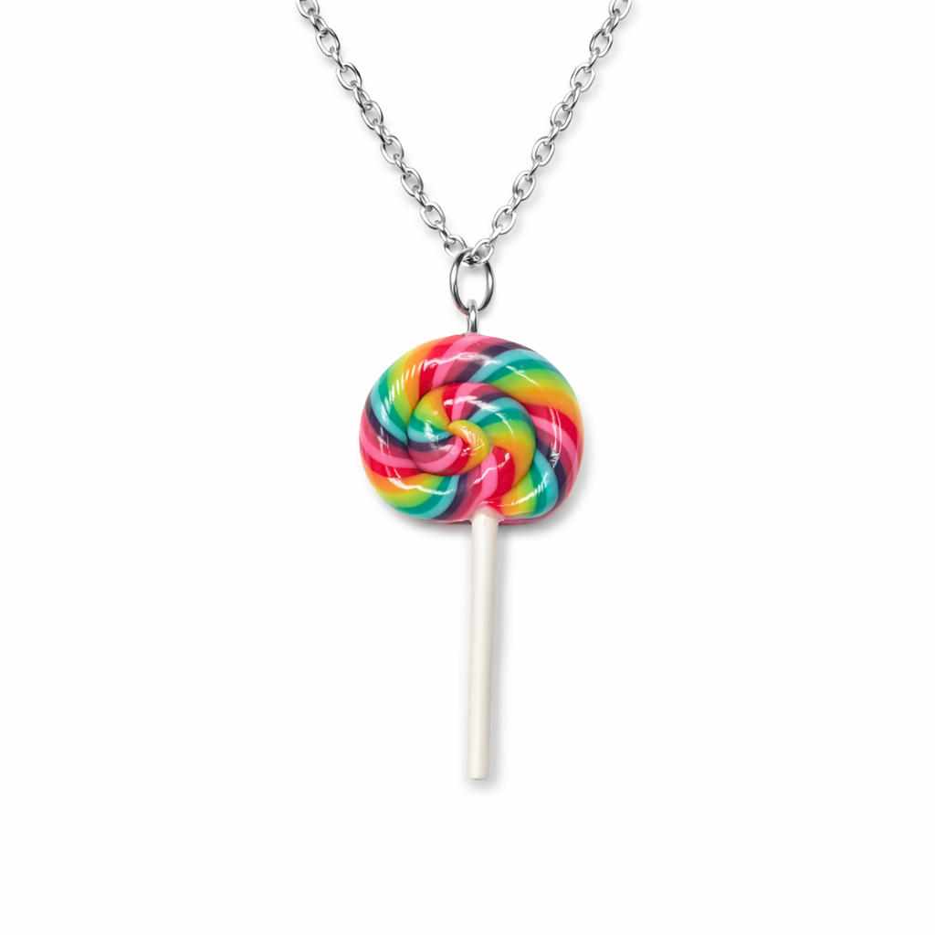 Rainbow Lollipop Necklace