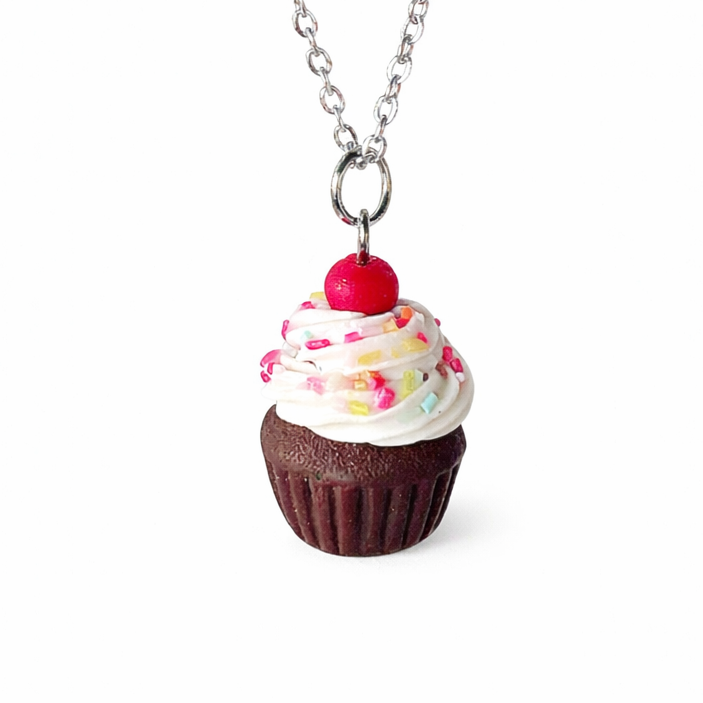 Chocolate Cupcake Necklace