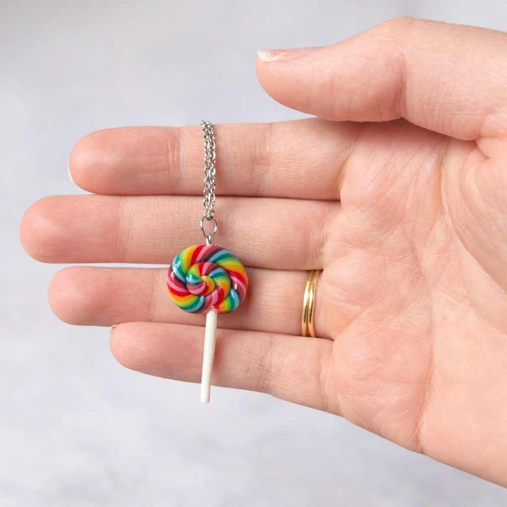 Rainbow Lollipop Necklace
