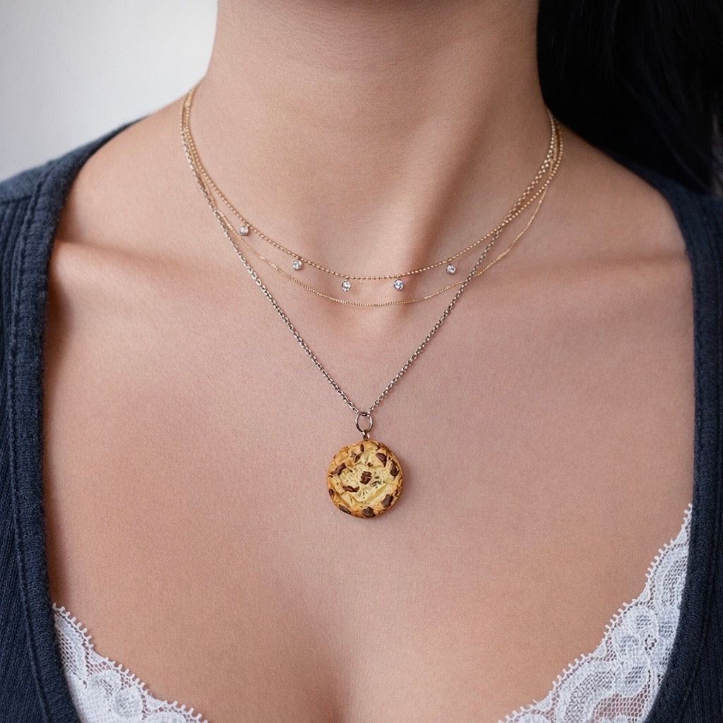 Chocolate Chip Cookie Necklace
