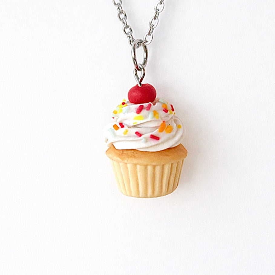 Vanilla Cupcake Necklace
