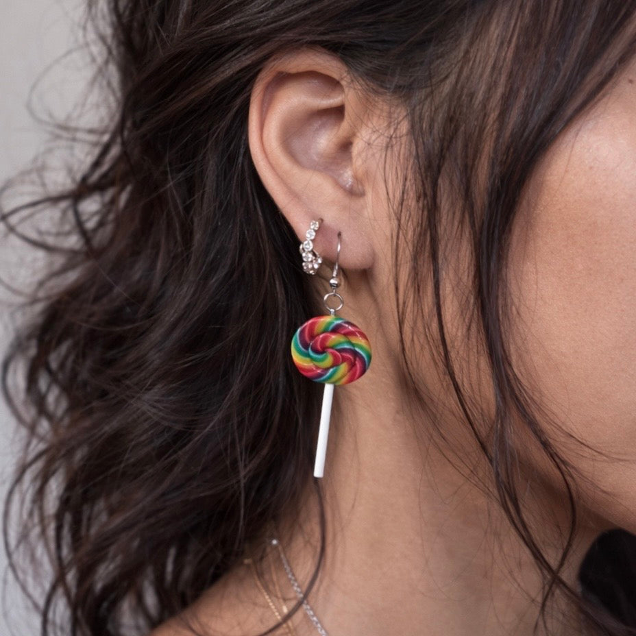 Rainbow Lollipop Earrings