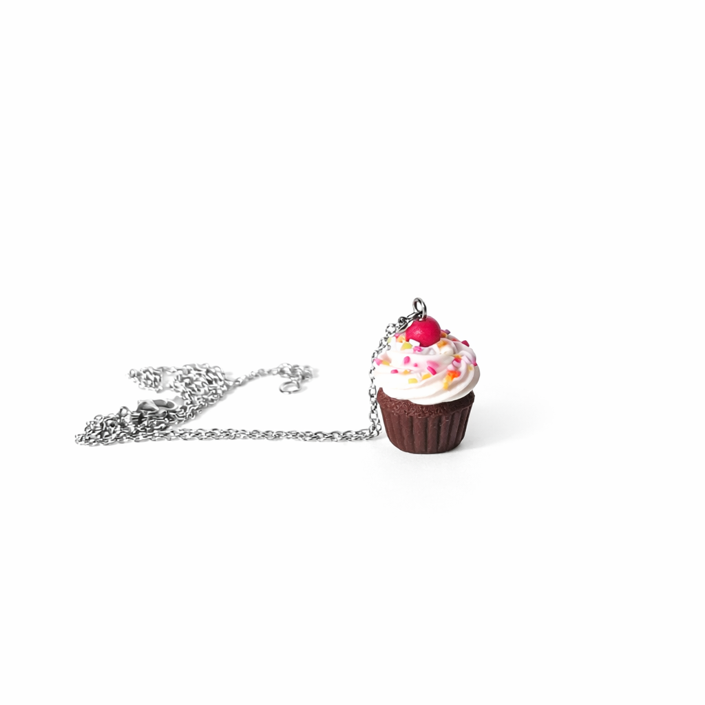 Chocolate Cupcake Necklace
