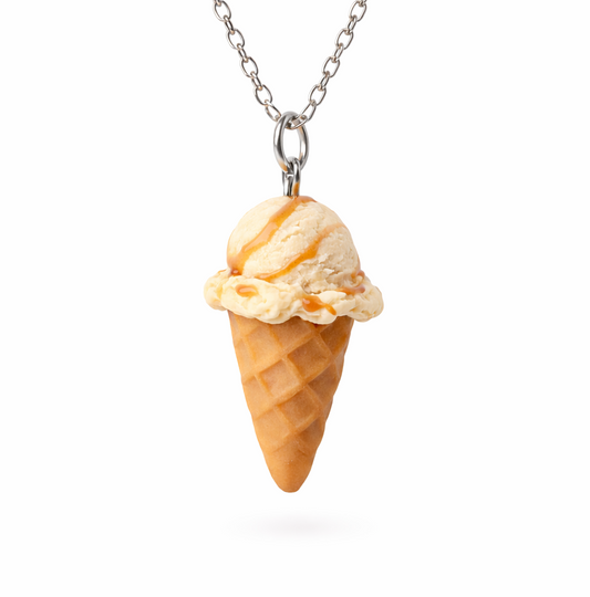 Caramel Swirl Ice Cream Necklace