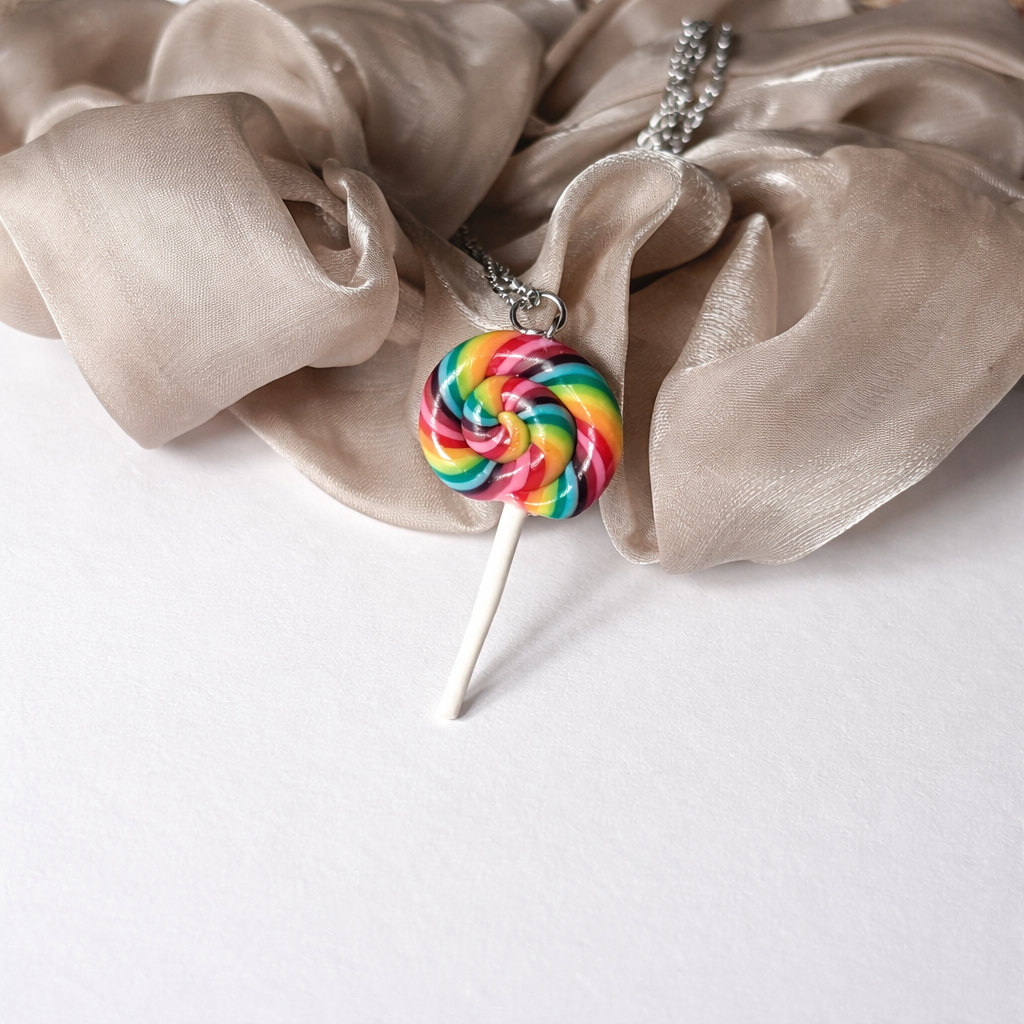 Rainbow Lollipop Necklace