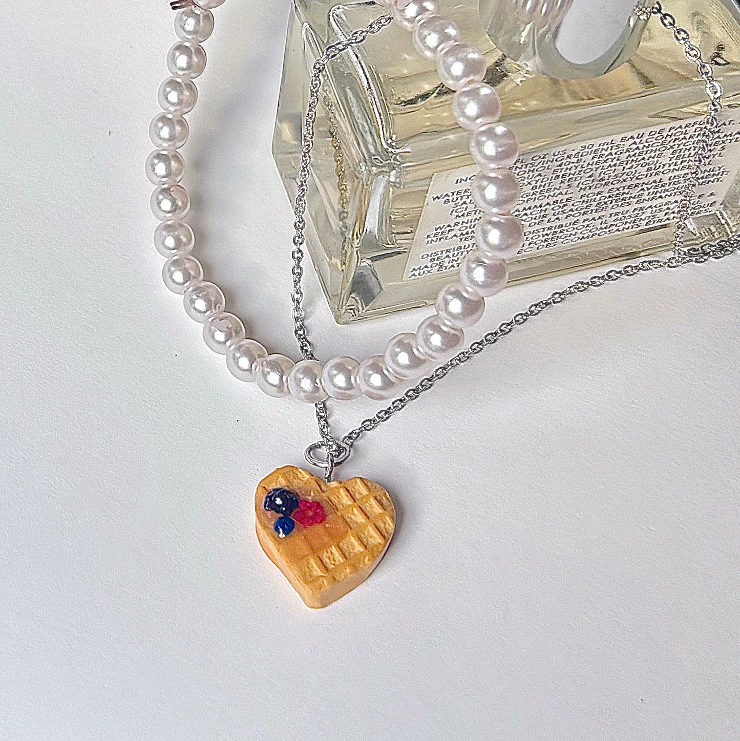 Berry Heart Waffle Necklace
