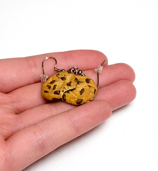 Chocolate Chip Cookie Dangle Earrings