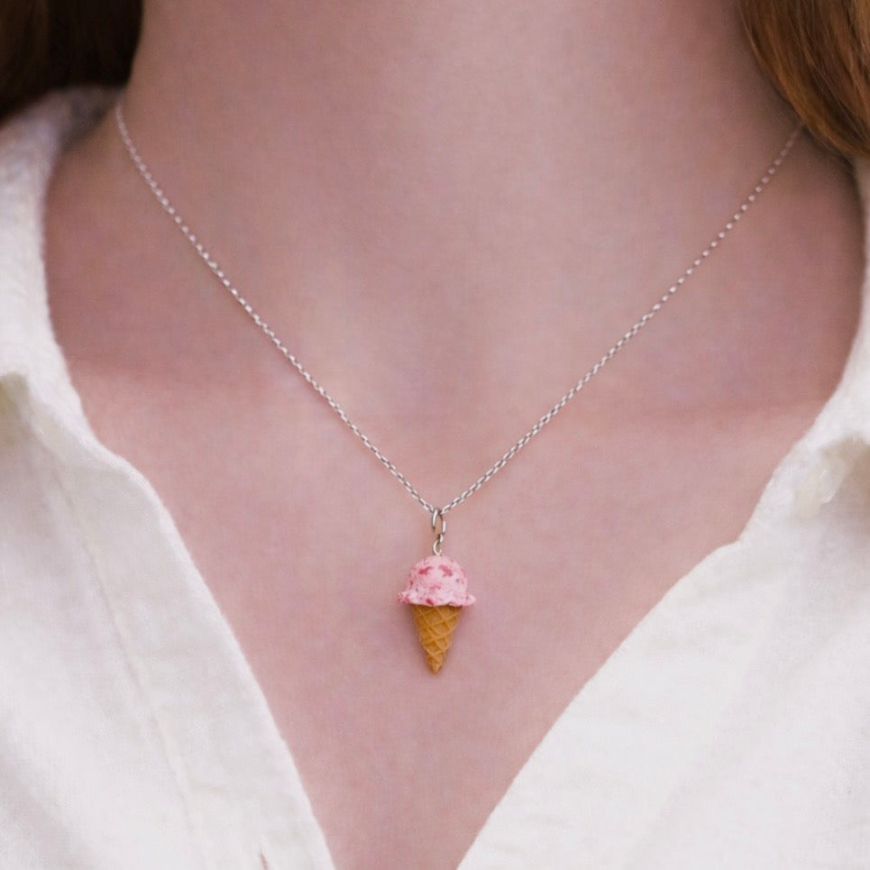 Strawberry Ice Cream Necklace