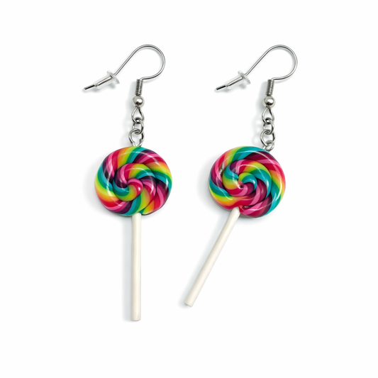 Rainbow Lollipop Earrings