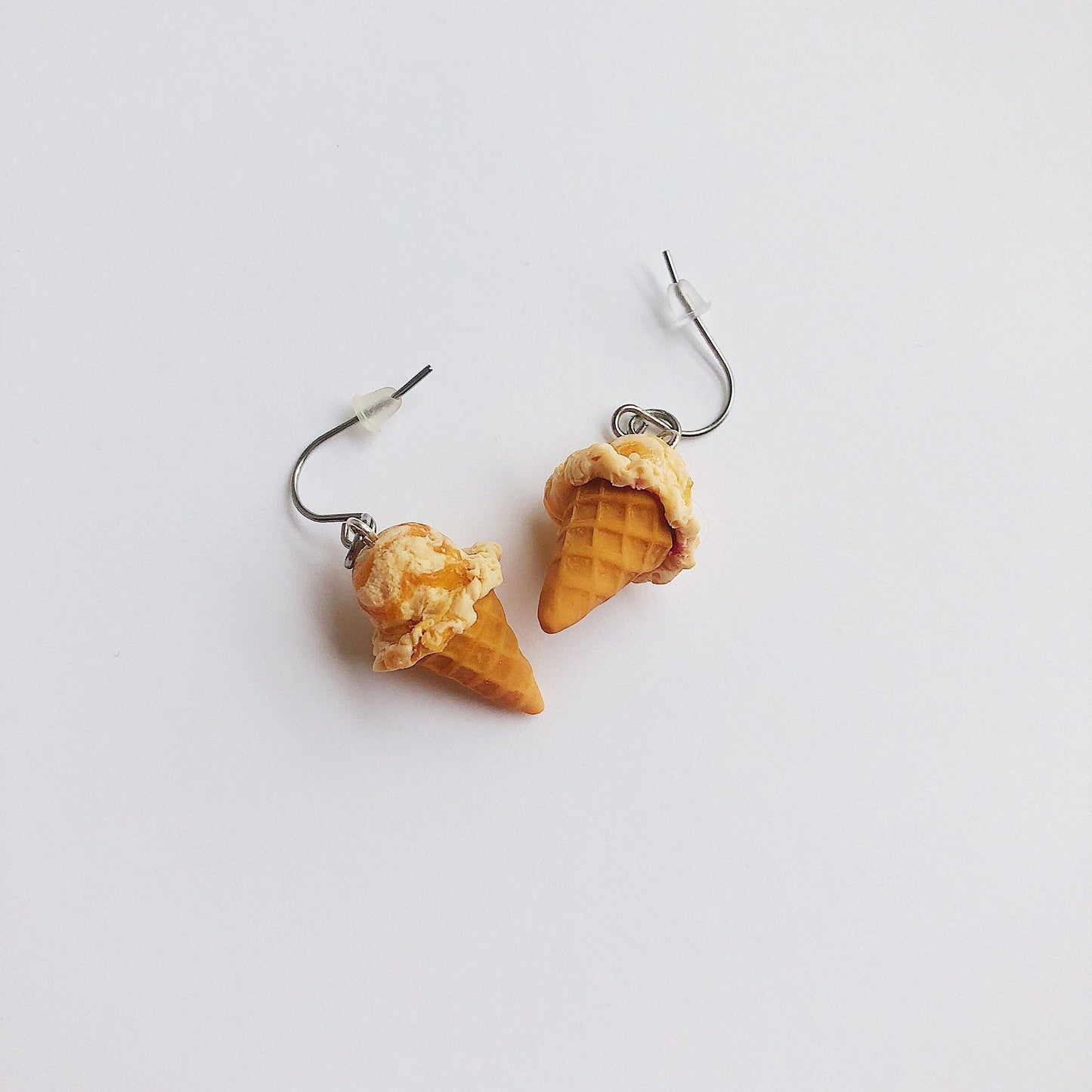 Caramel Swirl Ice Cream Earrings